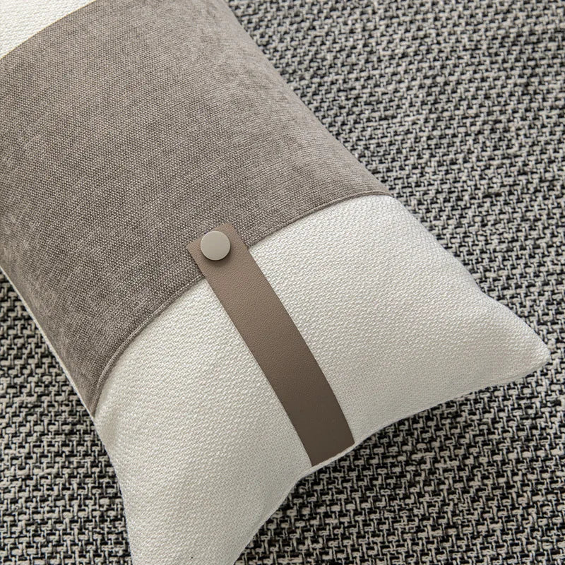 Design Luxury Cushion Cover 30x50 45x45 60x60cm Taupe Linen Woven Edged Square Pillowcase For Home Hotel Bed Living Room Sofa