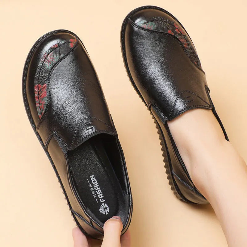 Neue handgemachte Damenschuhe aus echtem Leder, Ganzjahresschuhe, Oxfords, flache Damenschnürschuhe, gemütliche Mokassins, runde Ballerinas