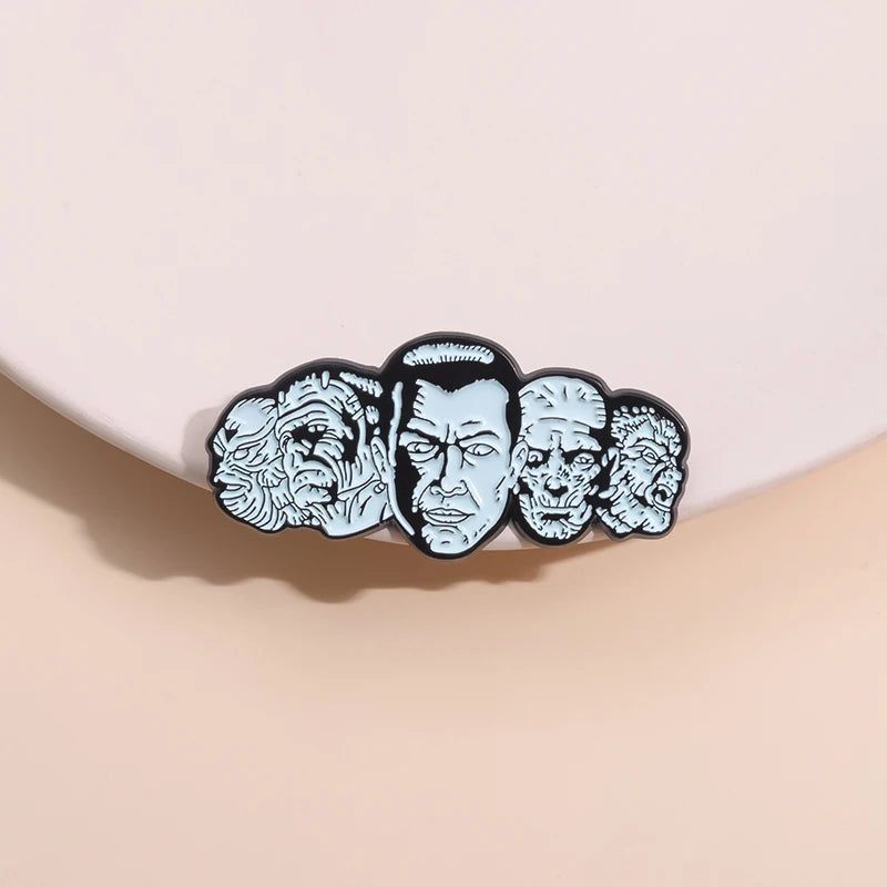 Halloween Horror Monsters Brooch Enamel Pins Custom Anime Movie Role Brooches Decorative Backpack Lapel Badge Punk Jewelry Gifts