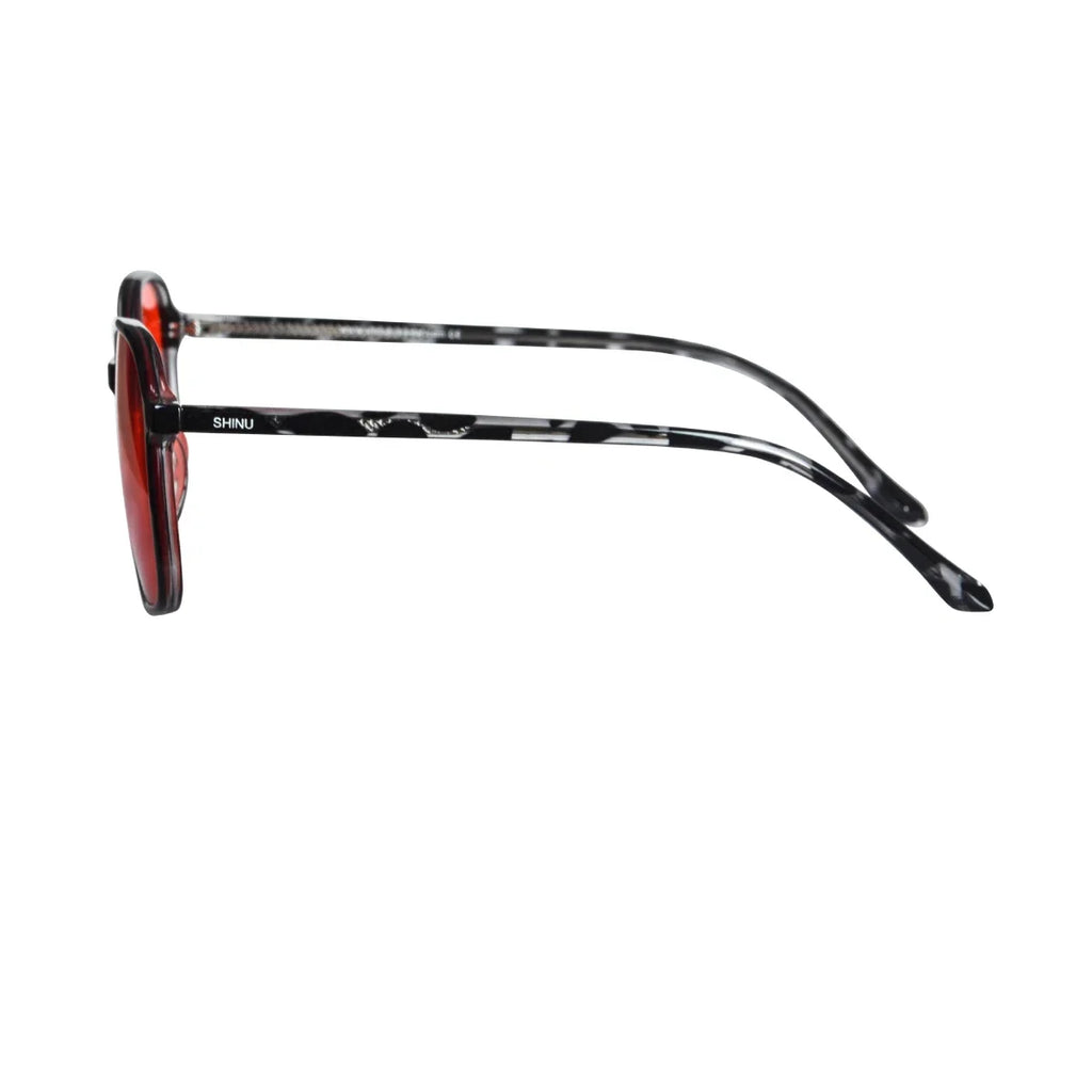 SHINU red lens glasses sleep better eyeglasses before bed only orange lens gaming glasses blue light filter glasses women