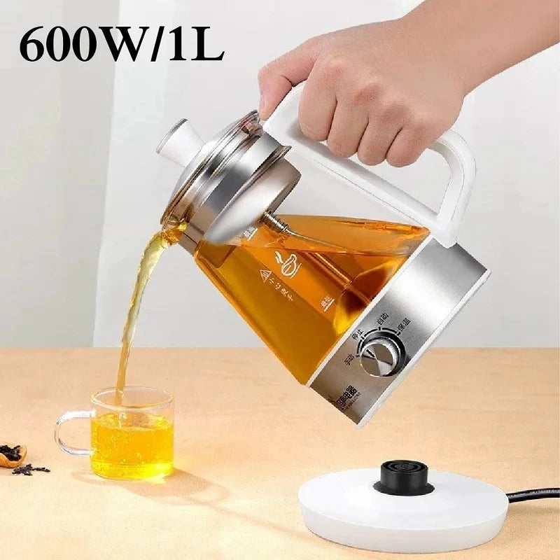 1L Electric Kettle Heat-resistant Glass Tea Infuser Pot With Filter  Automatic Steam Spray Borosilicate glass Teapot Health Pot