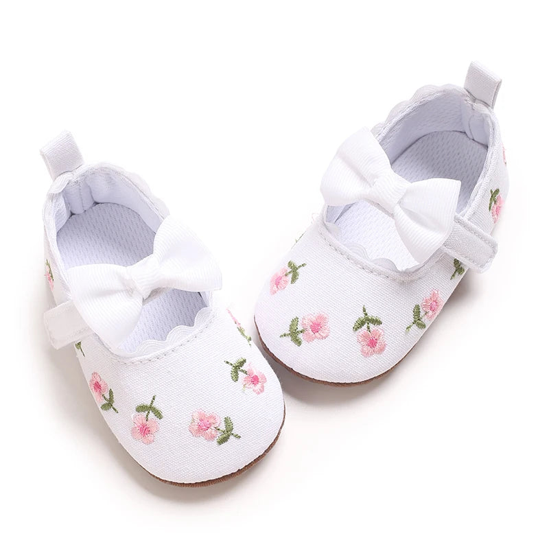 Flower Princess Shoes Baby Shoes Baby Shoes Sneakers Soft soled Sneakers Single Shoes Cloth Shoes