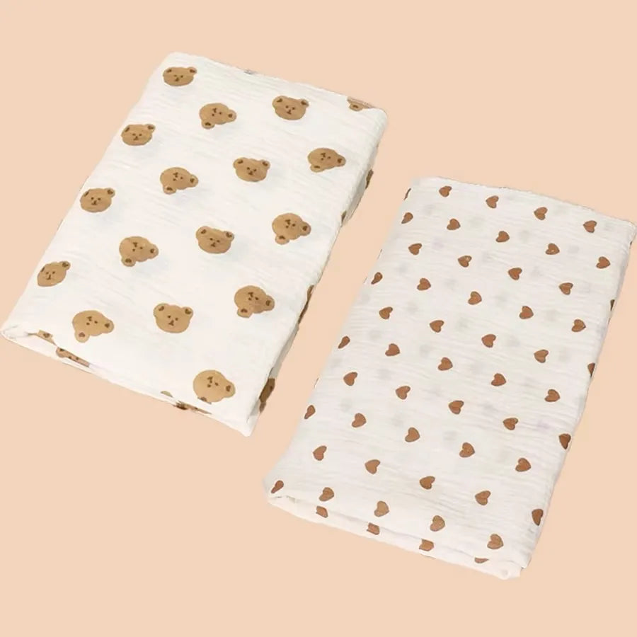 2er-Pack Baumwollmusselin-Decken, Baby-Pucktücher für Neugeborene, Musselin-Pucktuch, Bettwäsche, Baby-Badetuch, Babyartikel