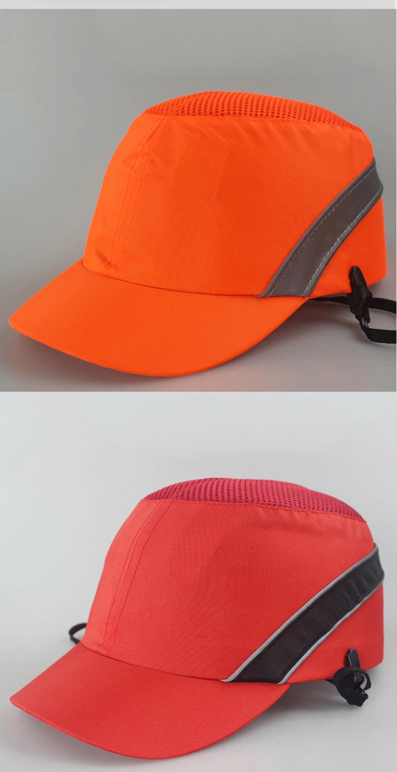 Custom Logo Work Safety Bump Cap Hard Inner Shell Protective Helmet Baseball Hats Outdoor Men Adjustable Safety Protection Hat