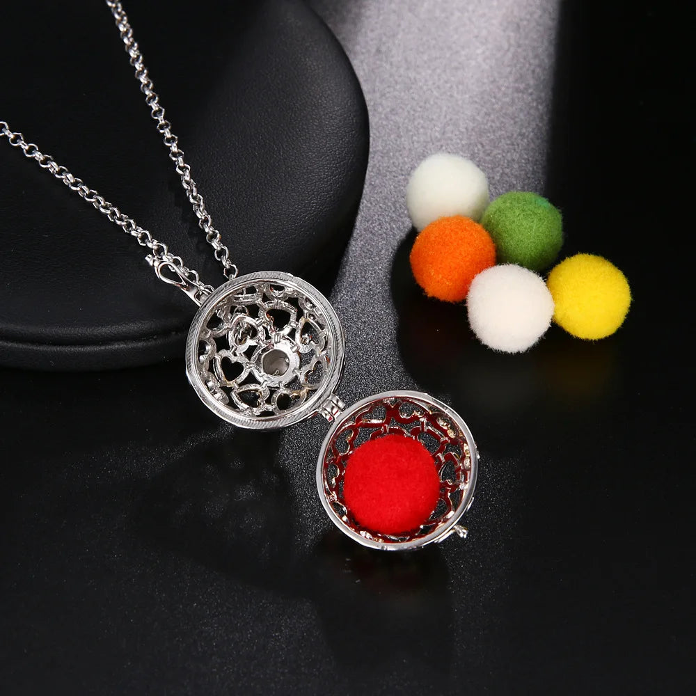 2020 Multi Styles Hollow LOVE Angel Wings Vintage Necklace Music Ball Pregnancy Bell Necklace Aroma Essential Oil Locket Pendant