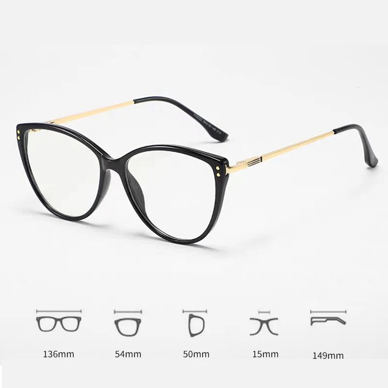 Retro Cat-eye Reading Glasses For Women Elegant Frame With Blue Light Blocking Lightweight And Stylish ReadingGlasses 9216