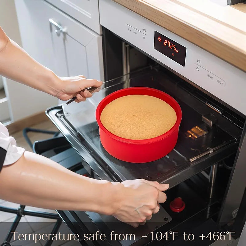 4 6 8 10 Inch Round Shape Mold Silicone Small Cake Baking Pan Mousse Fondant Cylinder Mould For Pastry Dessert Jelly Wholesale