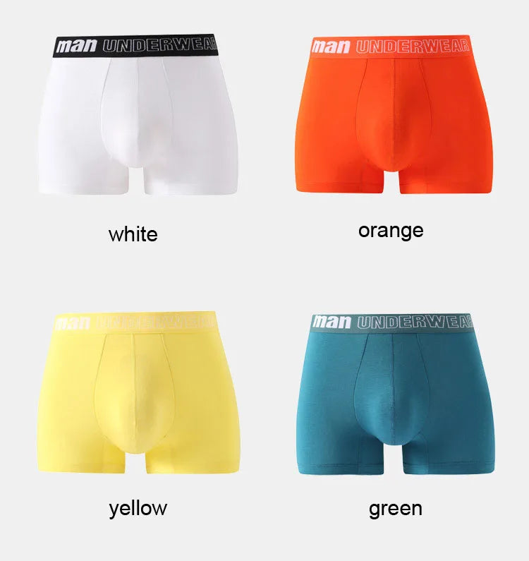 4pcs Mens Boxers Bamboo Fiber Men's Panties Sexy Boxer Shorts Breathable Soft Underwear for Men Underpants Plus Size M to 7XL