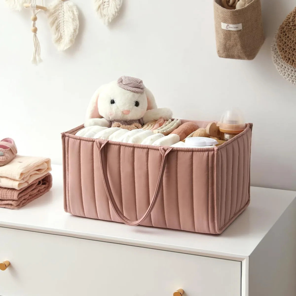 PANGDUBE Baby Diaper Bag Storage Bag for Baby Newborn Items Diaper Stackers & Caddies Diaper Organizer Nappy Bag for Baby Things