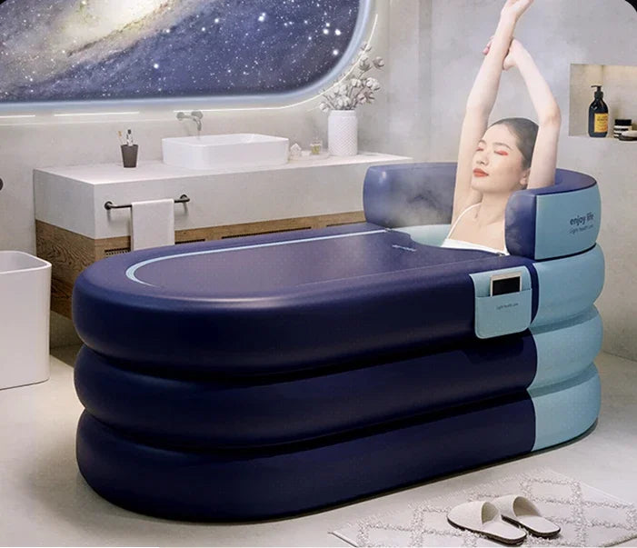 Large Capacity Hotel Space Capsule Inflatable Bathtubs Steam Sauna Folding Bathing Bucket Portable Home