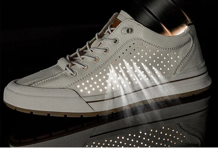 Elevator Shoes for Men Height Increasing Sneakers 6cm Inches Taller Leather Casual Shoes with Height Increase Shoes