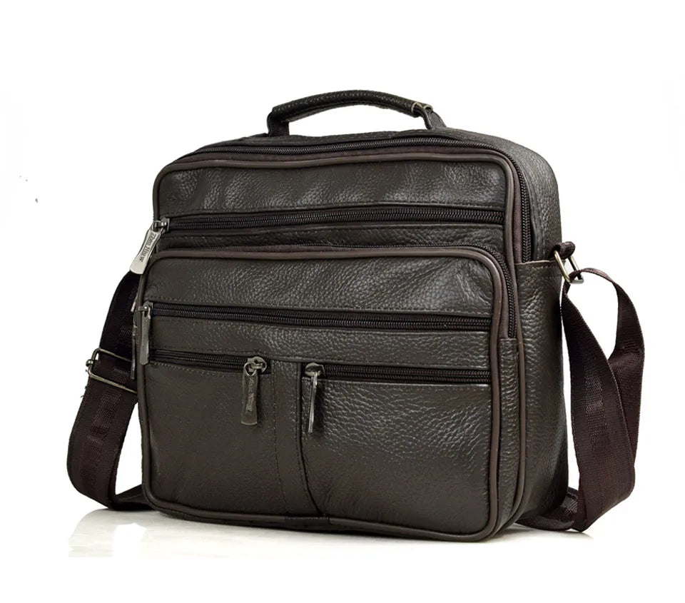 New Arrival Men Shoulder Bag Men's Genuine Leather Messenger Bag Boy Coffee Middle Size Handbags Tote Natural Skin Men Briefcase