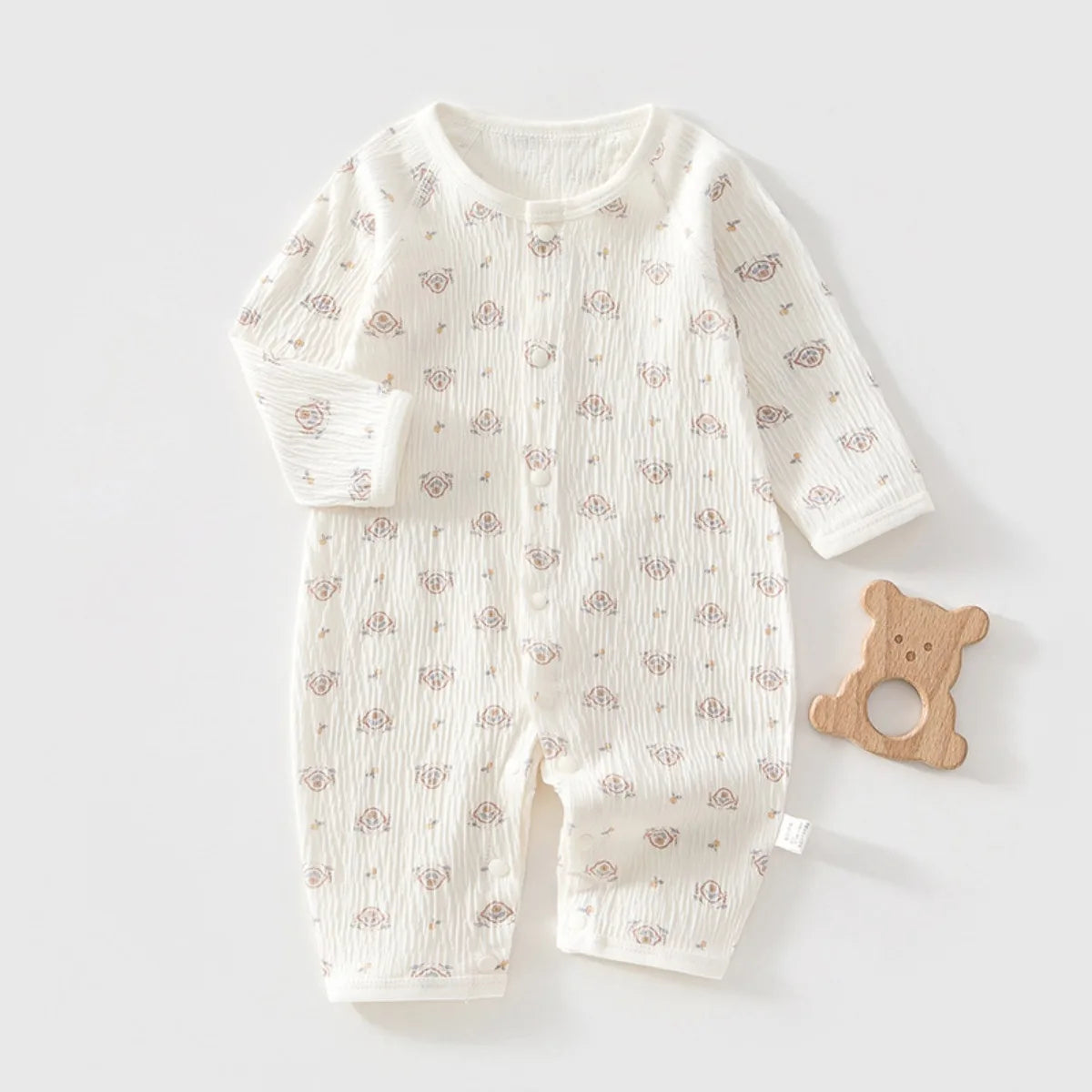 Baby Pure Cotton Breathable Skin-friendly One-piece 0-18M Kid Summer Lightweight Romper Infant Snap Closure Casual Comfy Onesie
