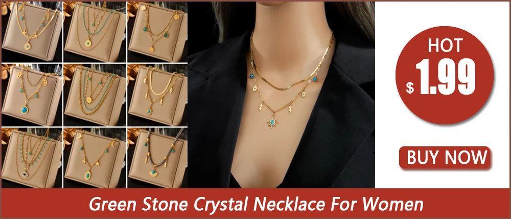 DIEYURO 316L Stainless Steel Pearl Heart Butterfly Green Stone Pendant Necklace For Women Vintage Girls Chain Jewelry Gifts