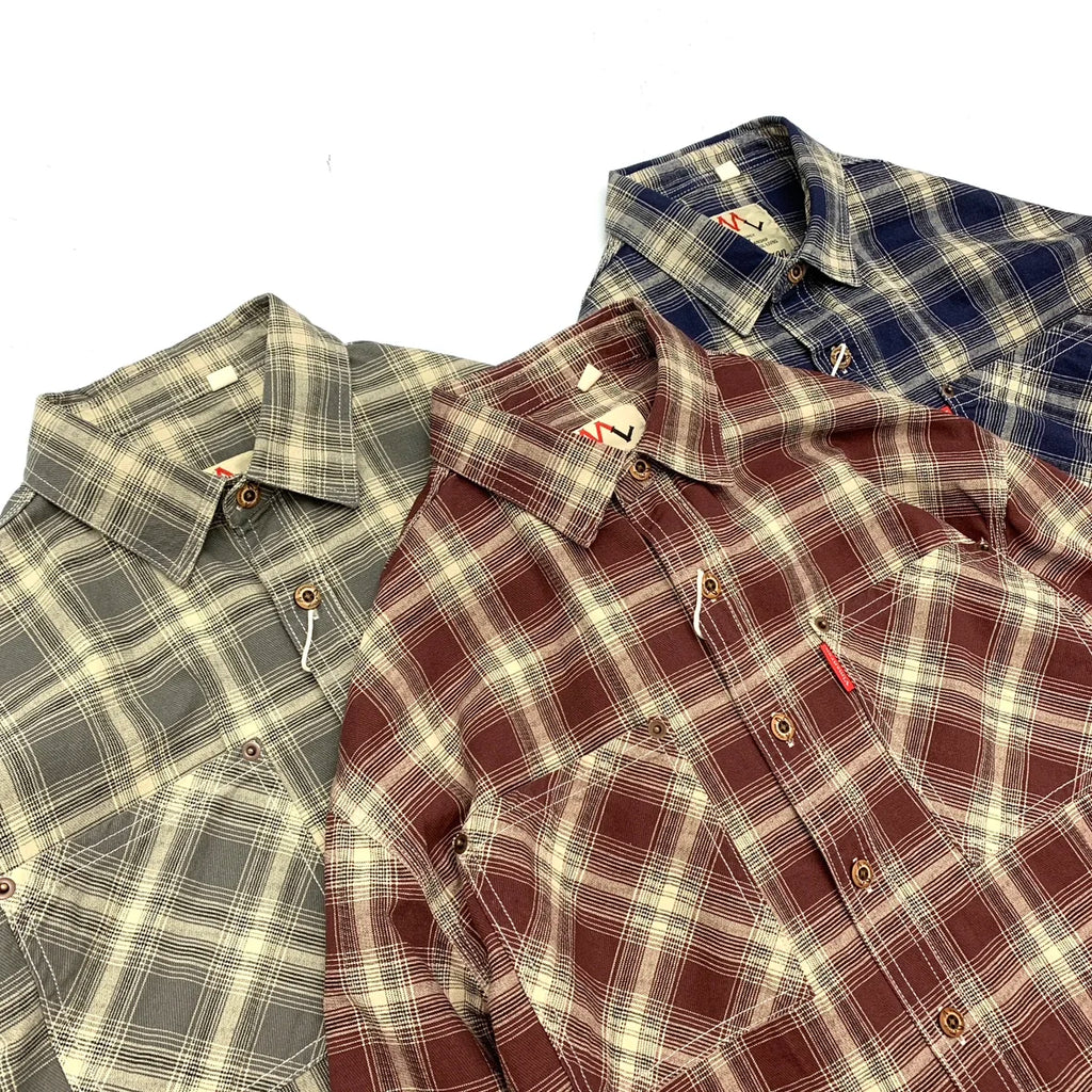 2025 Autumn New Japanese Retro Long-Sleeve Turn-down Collar Plaid Shirt Men's Fashion 100% Cotton Washed Loose Casual Blouses