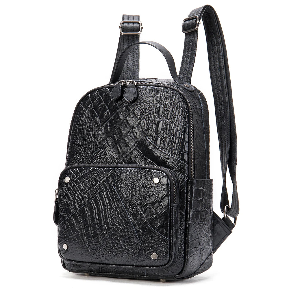 WESTAL Leather Backpack For Women School Teenage Backpack Zipper Vintage Back Pack Luxury Designer Female Handbag Patchwork Bags