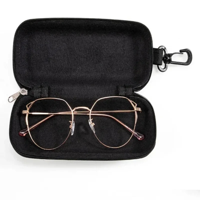 Portable EVA Hard Shell Sunglasses Case, Shockproof Protective Eyeglass Storage Box with Zipper