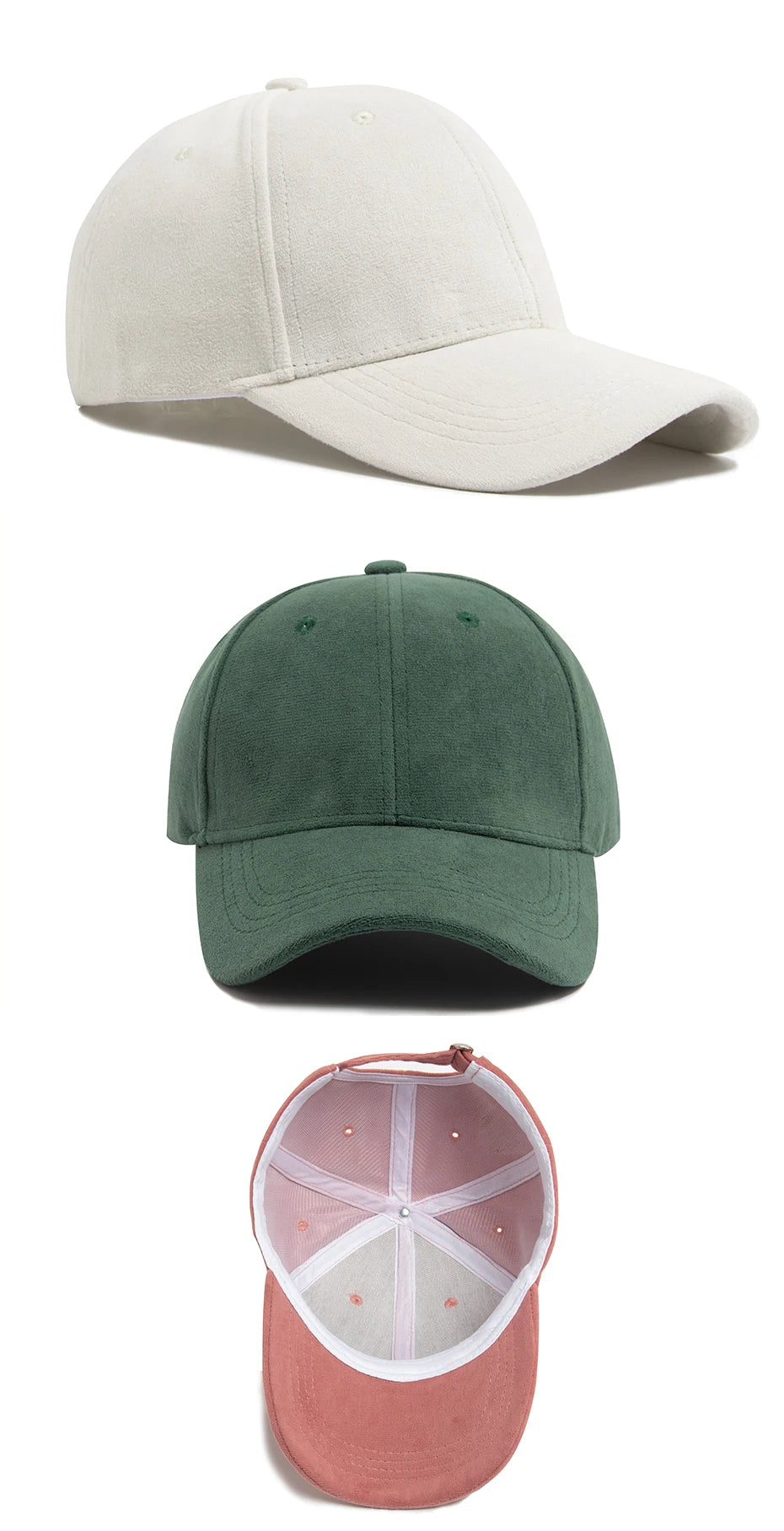 Women Suede Baseball Caps Autumn Winter Solid Fashion Men Hip Hop Cap Outdoors Casual Travel Sun Visor Hat Multicolour Unisex