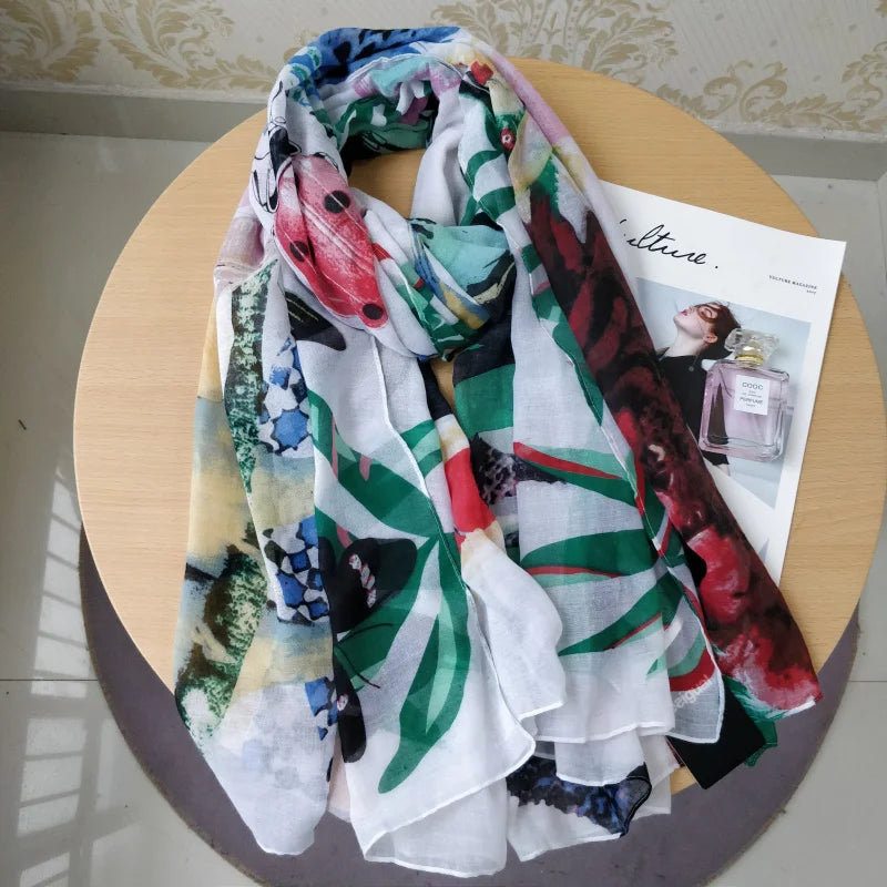 Foreign trade original single Spanish new trend colorful leisure gift shawl scarf scarf