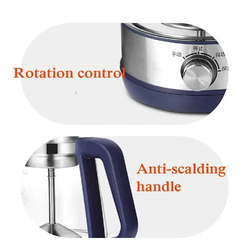 1L Electric Kettle Heat-resistant Glass Tea Infuser Pot With Filter  Automatic Steam Spray Borosilicate glass Teapot Health Pot