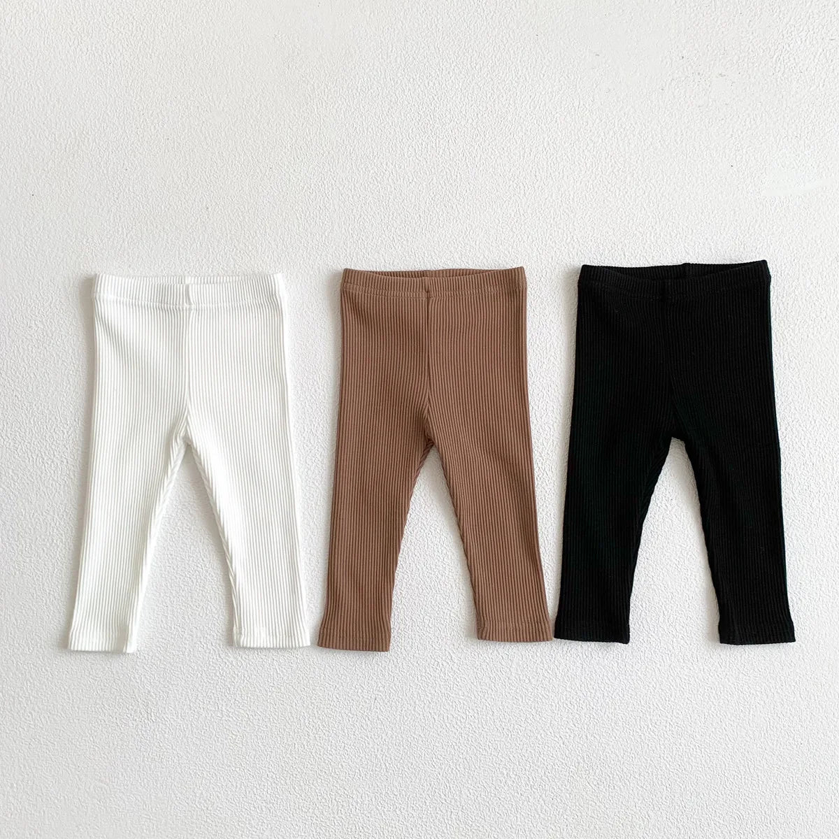 Kids Baby Winter Leggings Girls Skinny Ribbed Pants Toddler Casual Elasticity Simple Render Pants Boys Warm Cotton Trousers