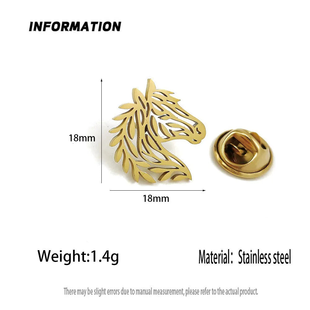 Personalized Horse Brooch with European and American Minimalist Style, Exquisite Gift, Wedding Party Jewelry