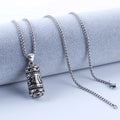 Six Syllable Mantra Buddhist Pendant Necklace Locket Lotus Amulet Built-in Shurangama Tibetan Souvenir Charm Jewelry Choker