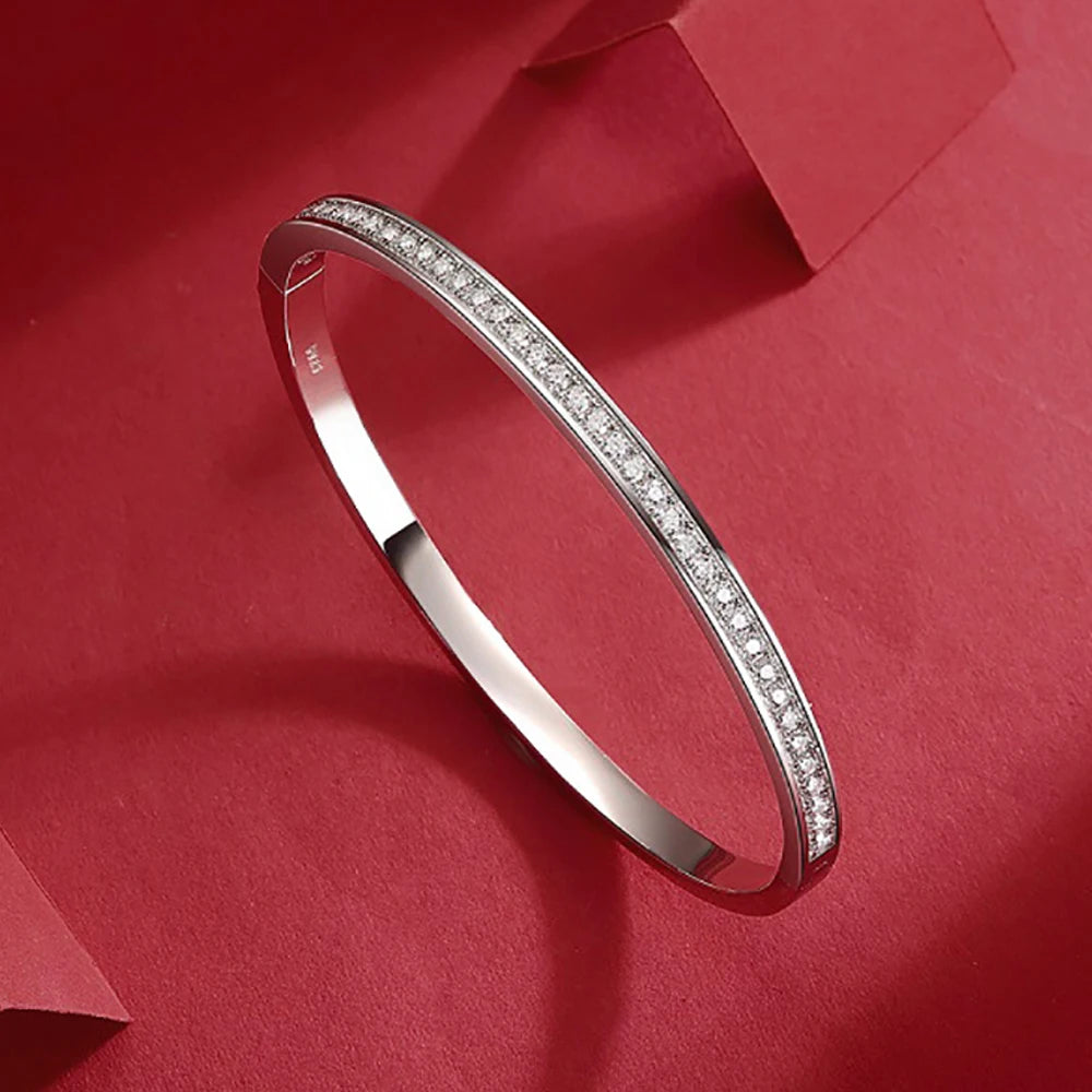 COSFIX Real D Color 2mm Full Moissanite Bracelet For Women S925 Sterling Silver Plate Pt950 Fine Jewelry Gift Wholesale