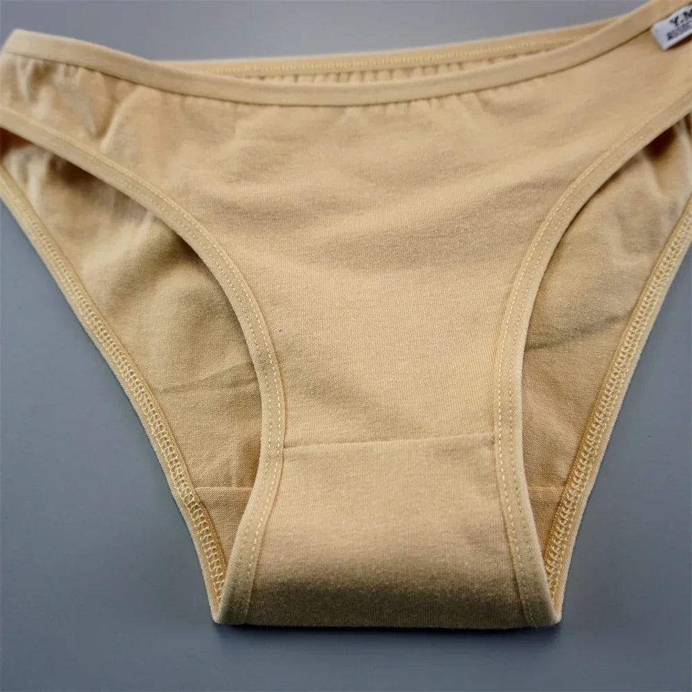 3PCS/Pack Ladies Cotton Panties Free Shipping Comfortable Female Underpants Simple Solid Candy Color Underwear