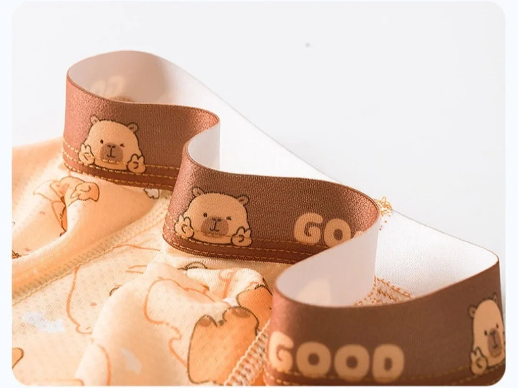 4PCS Summer Kid Mesh Breathable Panties for Boy Soft Comfort Antibacterial Knickers 3+y Young Child Cute Cartoon Print Underwear