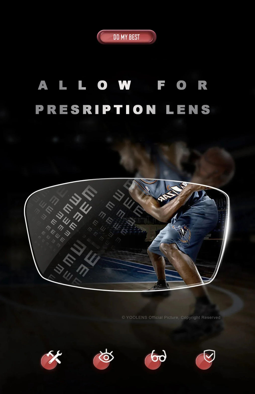 VEITHDIA Basketball Eyeglasses Football Goggle Cycling Bicycle Bike Outdoor Sport Glasses Eyewear For Myopia Prescription Lens