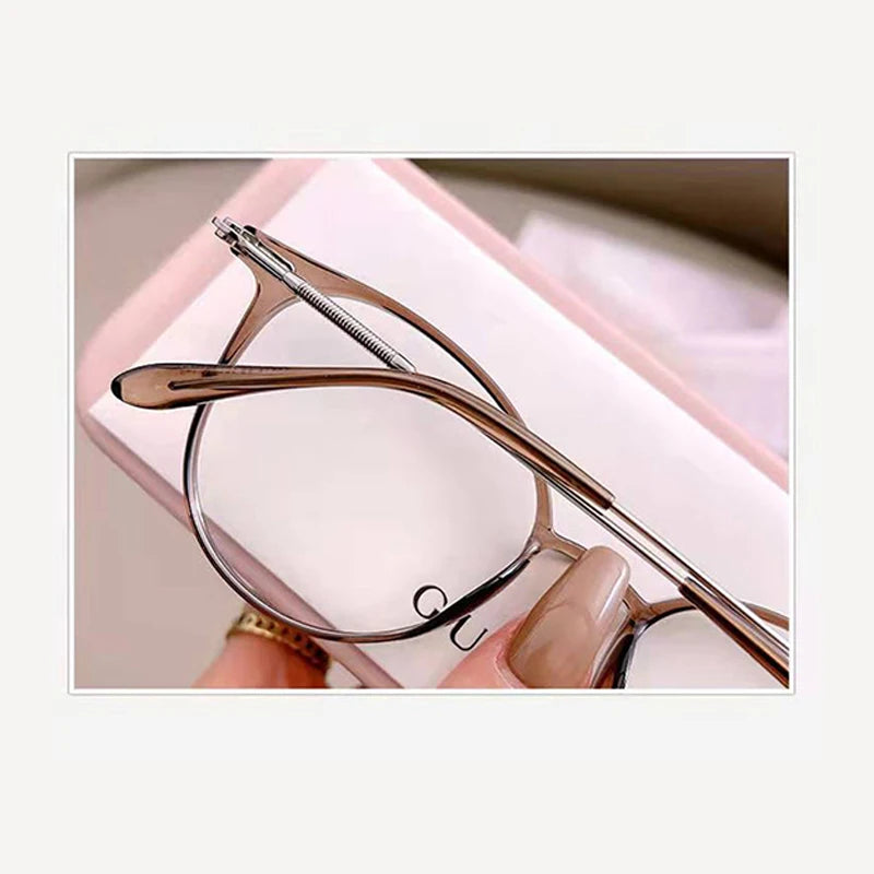 Fashion Anti-Blu Glasses for Women Men Retro Round Eyeglasses Frame Eyewear Anti-Radiation Glasses Universal Computer Eyewear