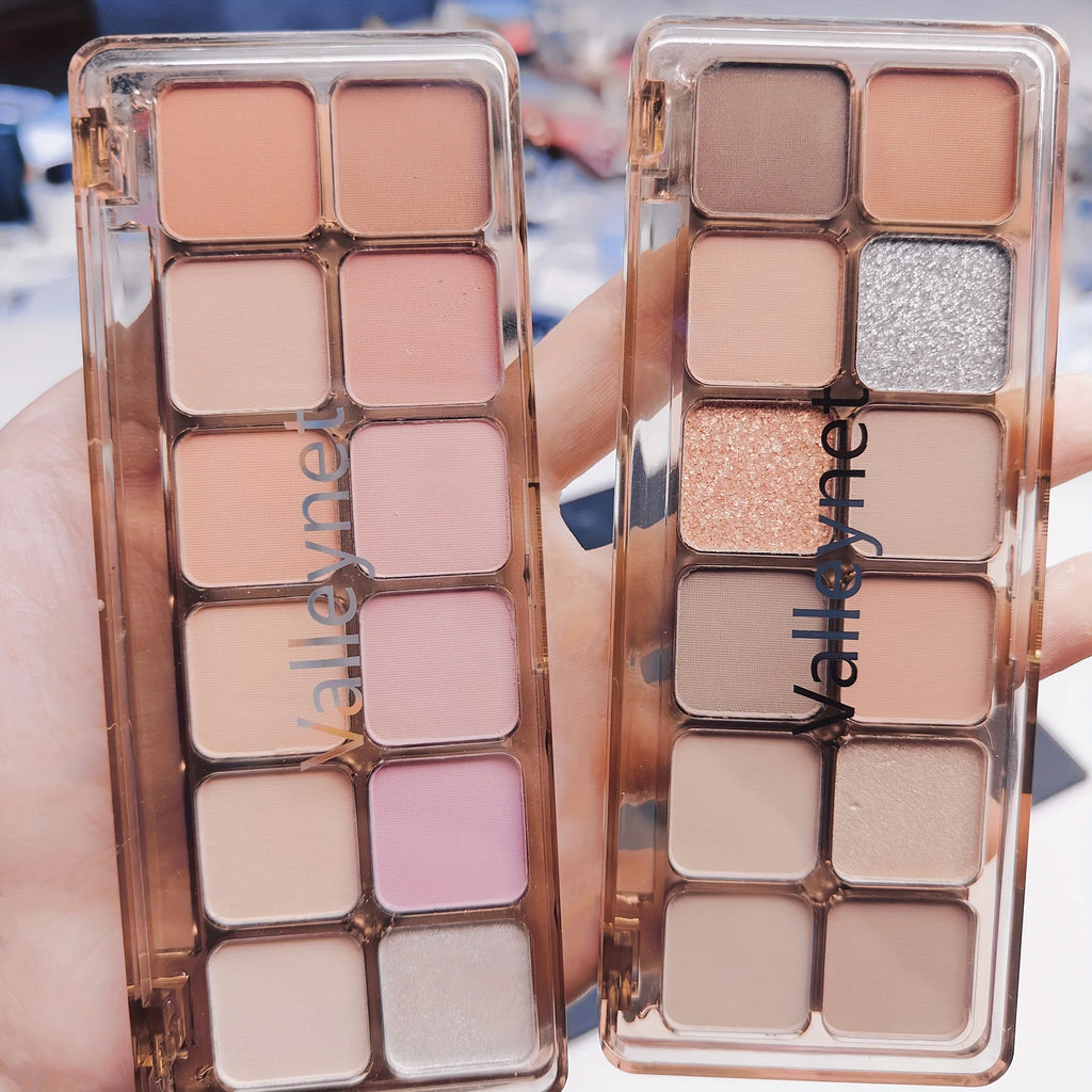 12 Color Eyeshadow Palette Earth Tones Shimmer Matte Waterproof Longlasting Pressed Powder Eye Shadow Palette  Makeup