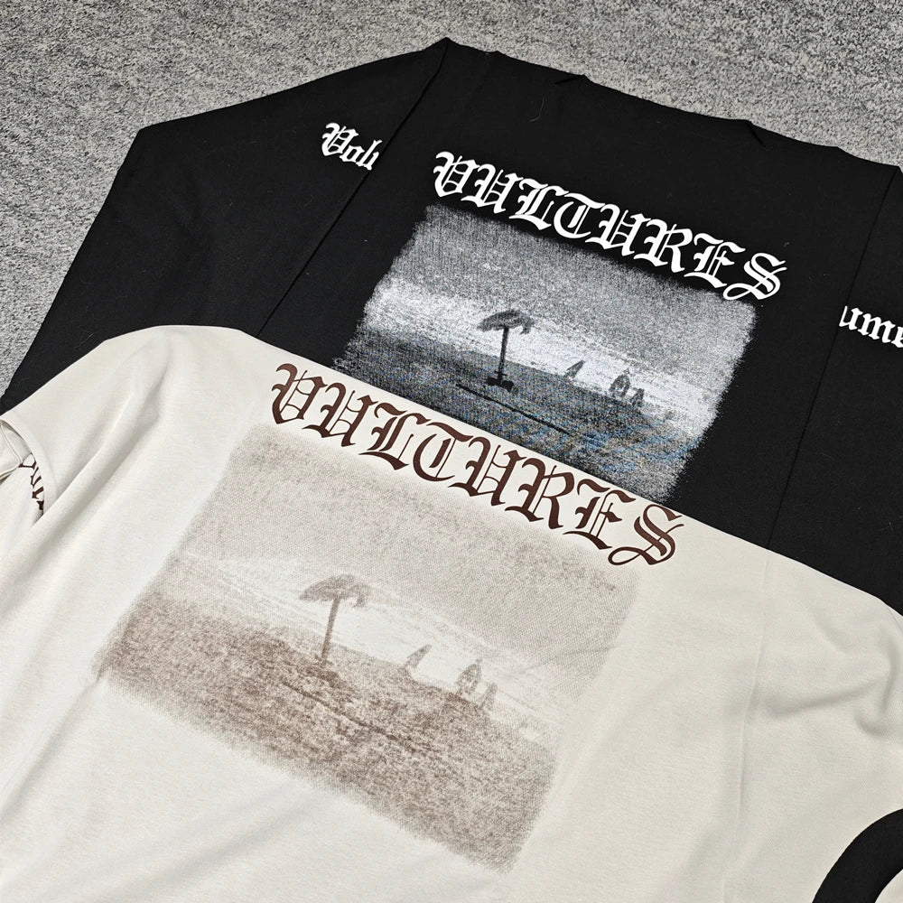 Yao Fashion Kanye DONDA Streetwear Tops Long Sleeve Tee Men Clothing Oversize Casual Sanskrit Graphics Loose T Shirt For Men