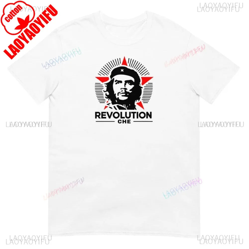 Che Guevara Revolution Graphic Printed Art T-Shirt Minimalist Iconic Political Soviet CCCP Unisex T-Shirt Casual Fashion Tees