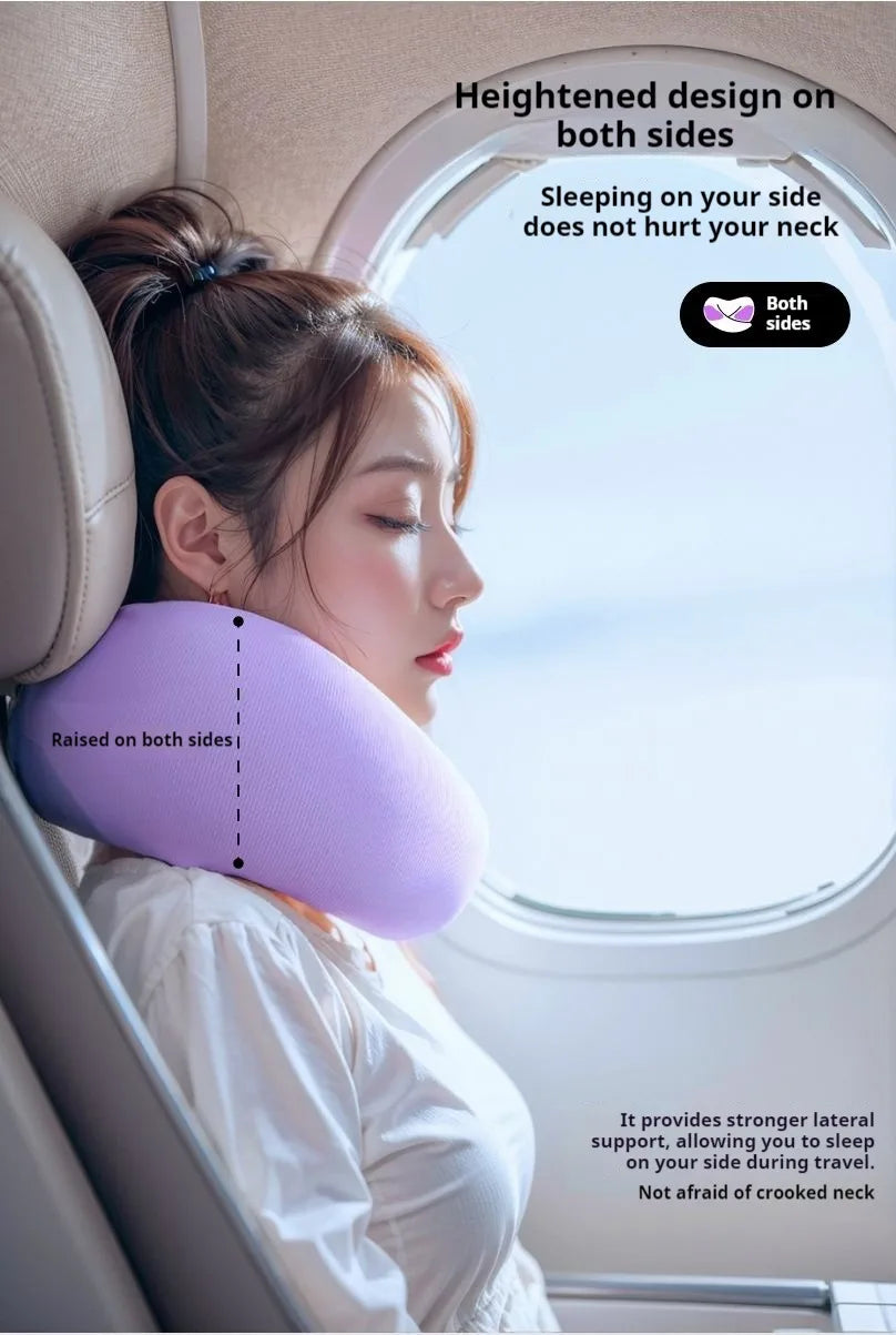 Travel Neck Pillow Memory Foam U-shaped Pillow Portable Adjustable Soft Neck Support Noon Break Sleep Pillows