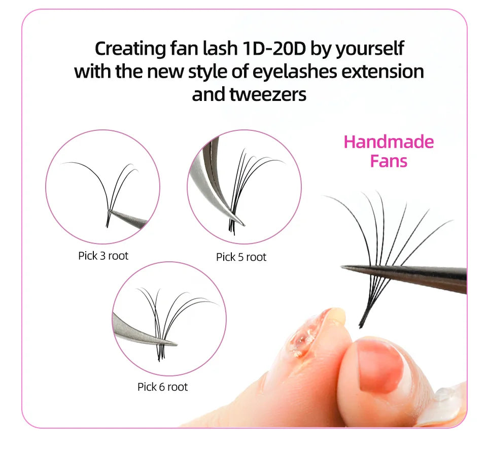 Lashrujade Eyelashes Extension Matte Black Soft Natura Mink Faux Individual Russian Volume Lash Regular Classic Lashes Extension