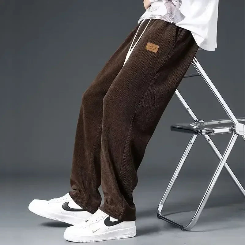 Y2k Korean Men Basic Blank Solid Baggy Joggers Running Sports Pants Trousers Casual Grey Jogging Pants for Men Drawstring Pants