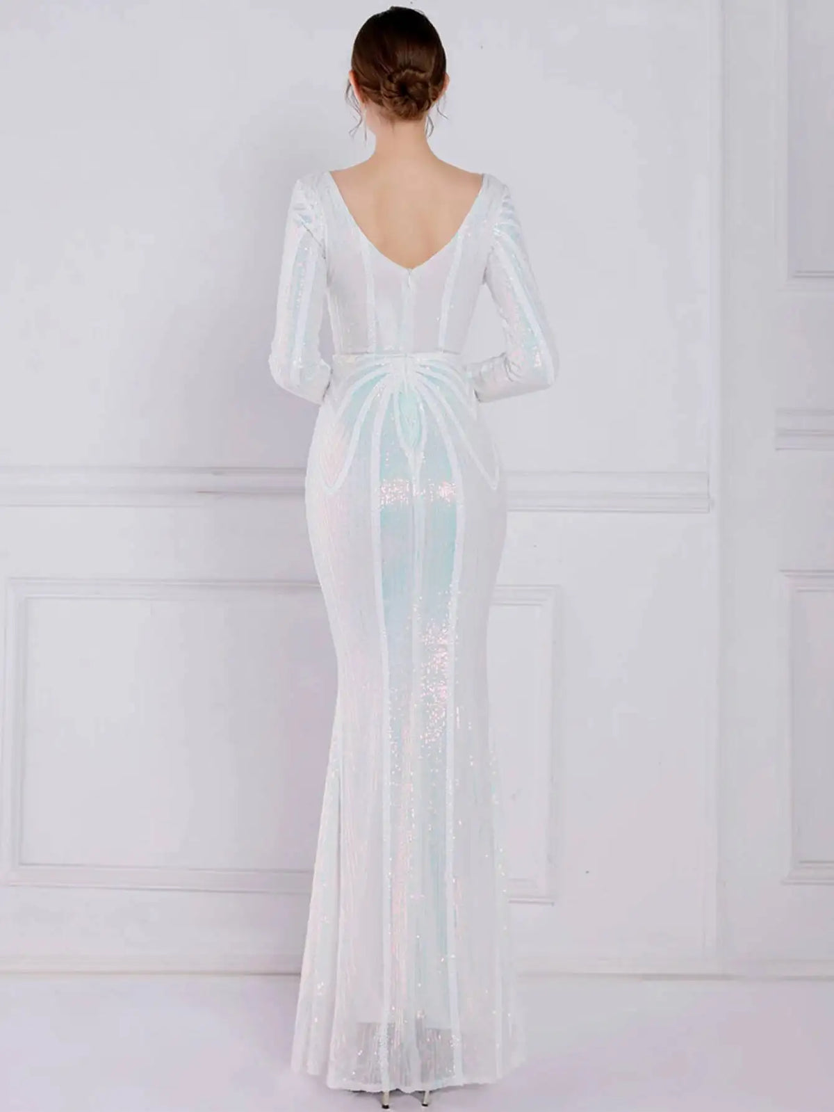 Sexy long sleeve birthday evening dresses for women 2026 elegant luxury wedding party dress vintage maxi sequin dress vestidos