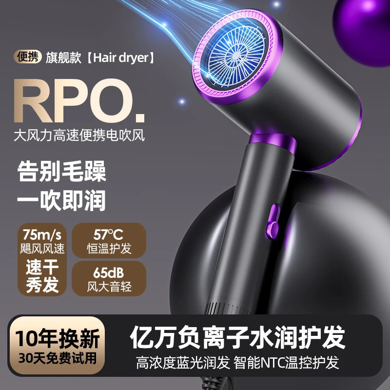 Professional Hair Dryer Hot Cold Wind Air Brush Hairdryer Negative Lonic Blow Dryer Strong PowerDryer Salon Tool 1500W 3th Gear