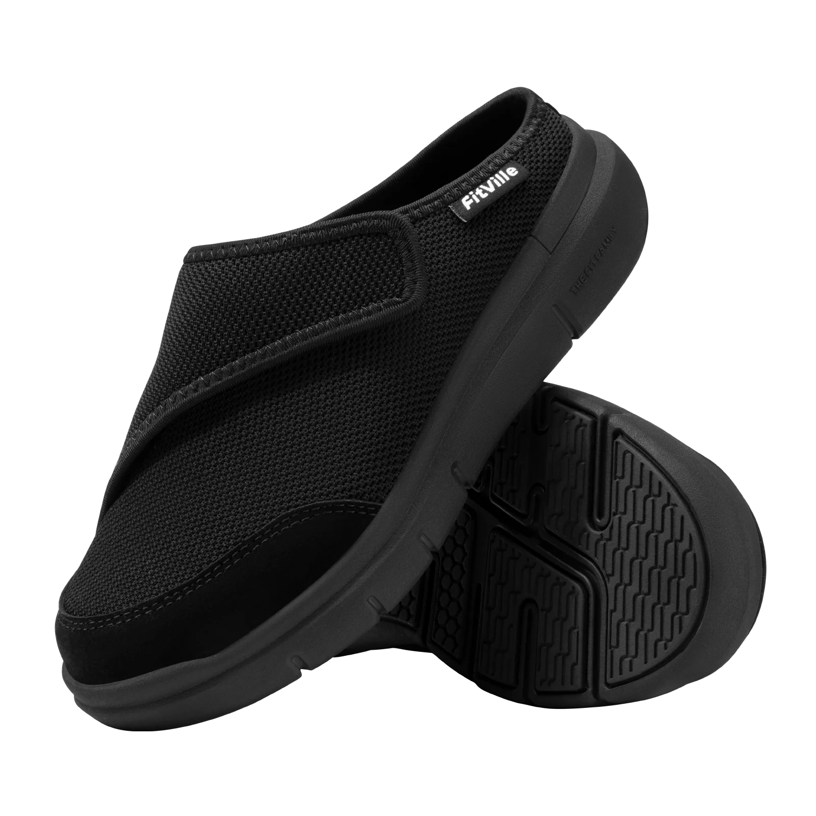 FitVille Damen Orthopädische Hausschuhe Breite Fleece-gefütterte Clogs mit Fußgewölbestütze Erholungs-Pantoletten Bequeme Slip-On-Schuhe