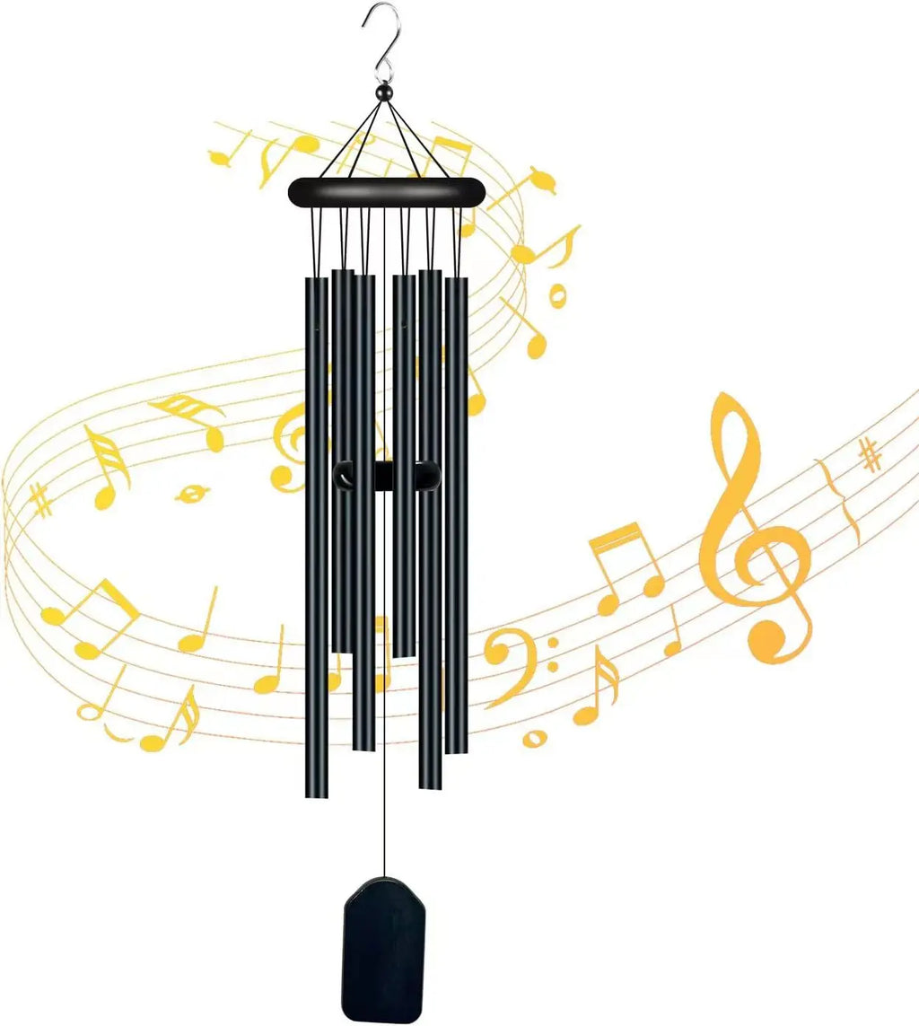 6 Tubes Wind Chimes Pendant Aluminum Metal Pipe Balcony Outdoor Yard Garden Home Decoration 62 CM