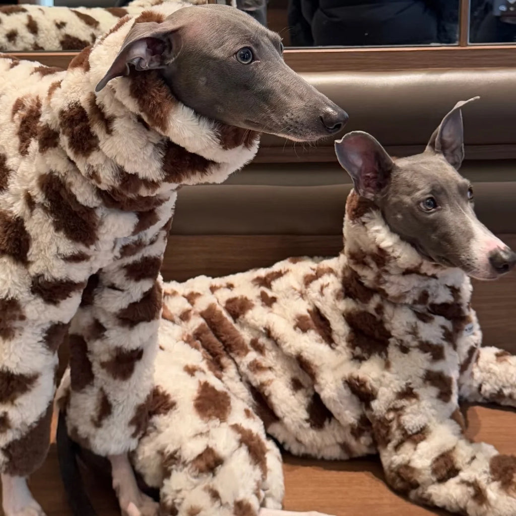 Pink Elegant Sweater for Dogs Winter Thick Soft 4-legged Fleece Coat for Italian Greyhound Warm High-neck Jumpsuit for Whippet