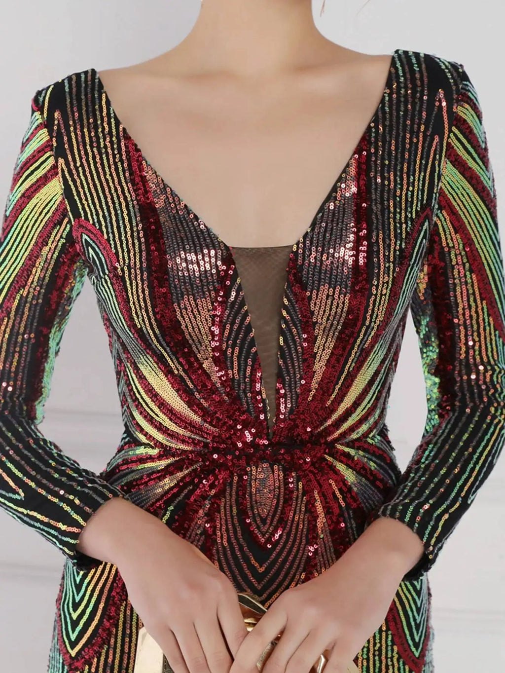 Sexy long sleeve birthday evening dresses for women 2026 elegant luxury wedding party dress vintage maxi sequin dress vestidos