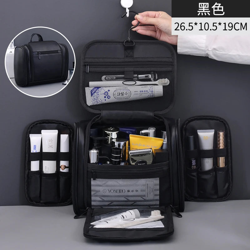 New Large-capacity Waterproof Toiletry Storage Bag with Hook, Portable Cosmetic Bag, Wet and Dry SeparationTravel Toiletry Bag