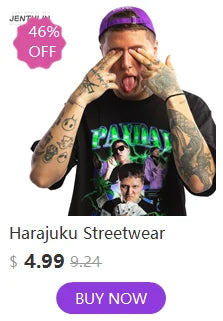Streetwear Men's Clothing Cotton Cat Graphic Print Korean Fashion Harajuku Goth Y2k Hip Hop Short Sleeve Top Tee Oversize Tshirt