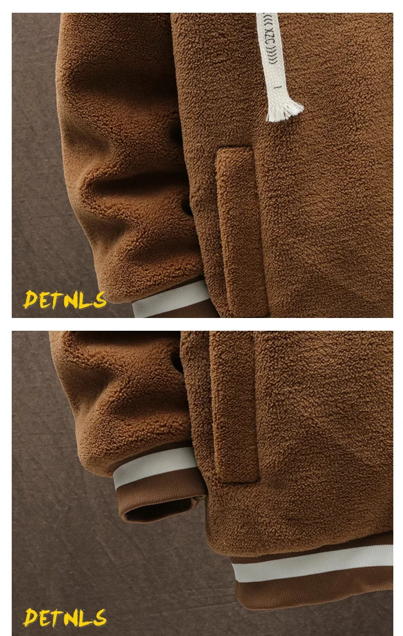 2023 Herren Kapuzenjacken Japan Mode Streetwear Harajuku Mäntel Herren Herbst Winter Herren Kleidung Wolljacken Stickerei Jacke