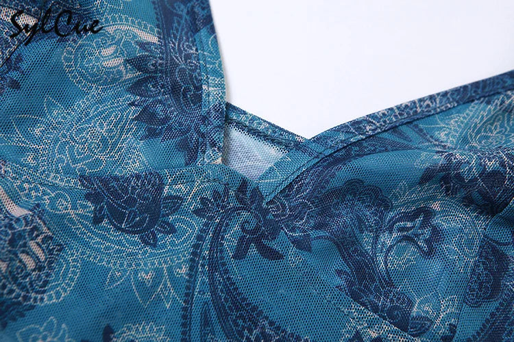 Sylcue Simple And Light Summer Cool Breathable Soft Casual All-Match Sexy Mature Charming Women'S Butterfly Classical Print Vest