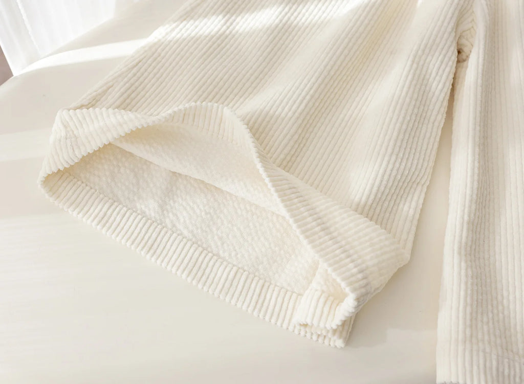 Girls Suit Korean Solid Color Sweater Knitted Spring and Autumn New Simple Straight Leg Slacks Set Baby Girl Clothes
