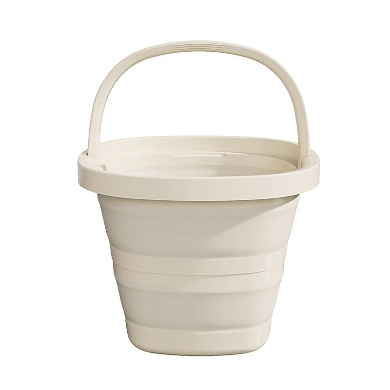 Folding Water Bucket, Large-capacity Household Multi-functional Thickened Hand-held Bucket, Outdoor Fishing Plastic Water Bucket